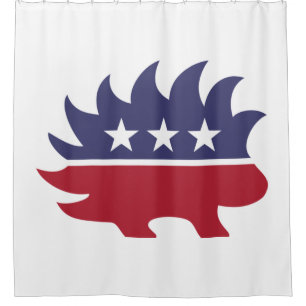 Libertarian Party Porcupine Symbol Shower Curtain