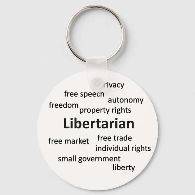 Libertarian Philosophy and Values Key Ring (Front)