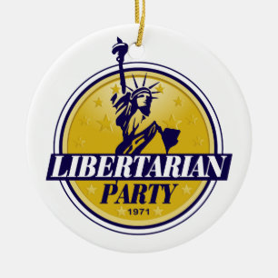 Libertarian Political Party Logo Ceramic Tree Decoration