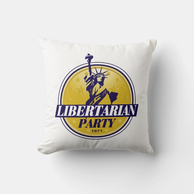 Libertarian Political Party Logo Cushion (Front)