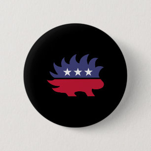 Libertarian Porcupine President Election 2020 Free 6 Cm Round Badge
