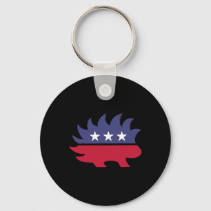 Libertarian Porcupine President Election 2020 Free Key Ring