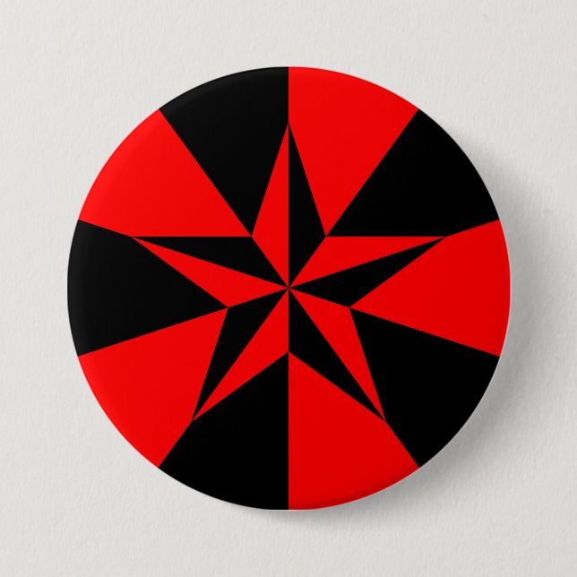 Libertarian-Socialist Flag 7.5 Cm Round Badge (Front)