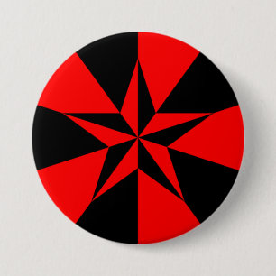 Libertarian-Socialist Flag 7.5 Cm Round Badge