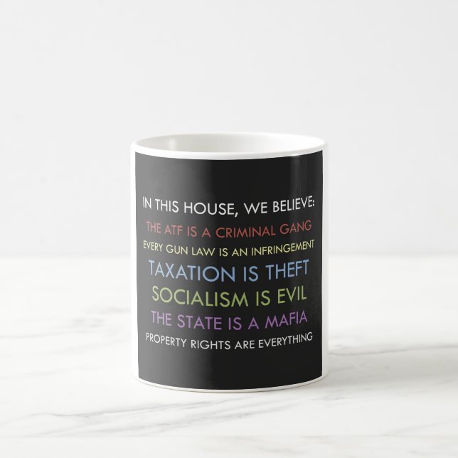 Libertarian We Believe Mug (Center)