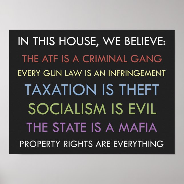 Libertarian We Believe Poster (Front)