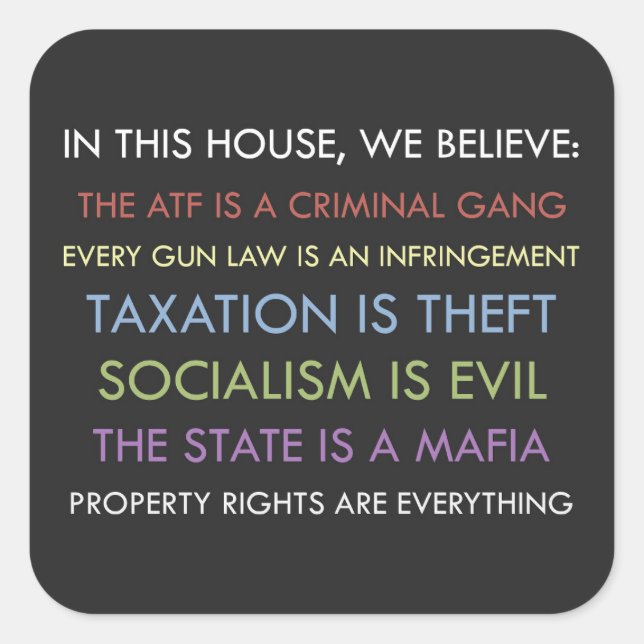 Libertarian We Believe Sticker (Front)