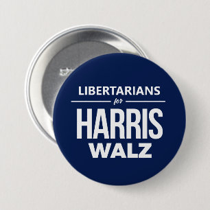 LIbertarians for Harris Walz 7.5 Cm Round Badge