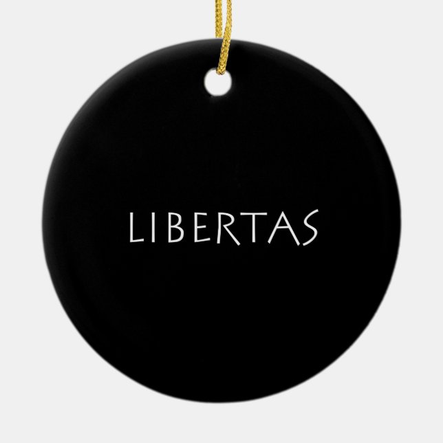 Libertas Ceramic Tree Decoration (Front)