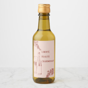 Liberté Égalité Chardonnay Funny Wine Illustration Label