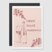 Liberté Égalité Chardonnay Funny Wine Illustration