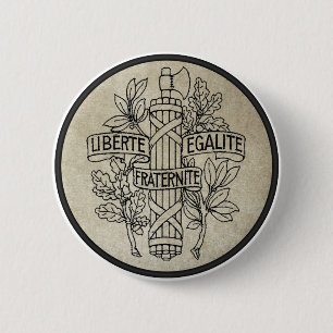 Liberte, Egalite, Fraternite 6 Cm Round Badge