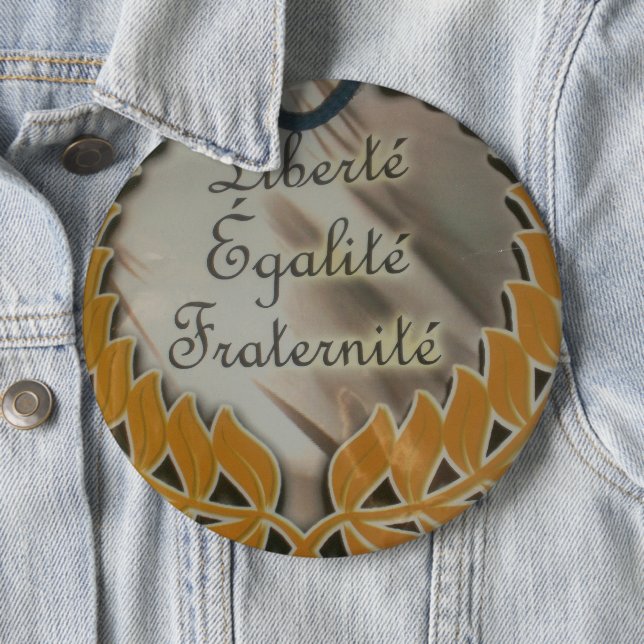 "Liberté, Égalité, Fraternité" French Republic  6 Cm Round Badge (In Situ)