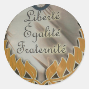 "Liberté, Égalité, Fraternité" French Republic  Classic Round Sticker