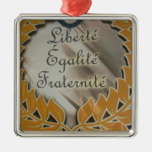 "Liberté, Égalité, Fraternité" French Republic Metal Tree Decoration