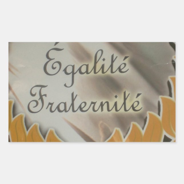"Liberté, Égalité, Fraternité" French Republic  Rectangular Sticker (Front)