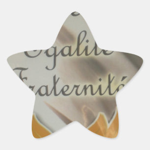 "Liberté, Égalité, Fraternité" French Republic  Star Sticker