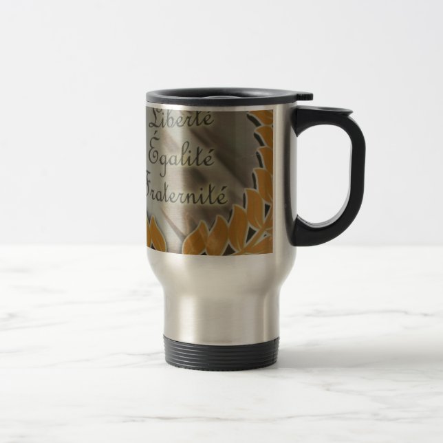 "Liberté, Égalité, Fraternité" French Republic  Travel Mug (Right)