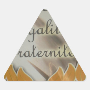 "Liberté, Égalité, Fraternité" French Republic  Triangle Sticker