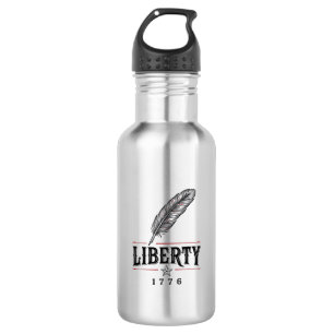 Liberty 1776 Patriotic Feather Vector Design_1 532 Ml Water Bottle
