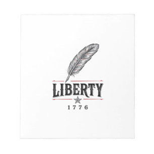 Liberty 1776 Patriotic Feather Vector Design_1 Notepad
