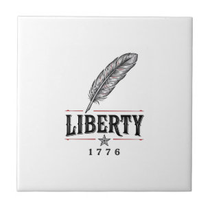 Liberty 1776 Patriotic Feather Vector Design_1 Tile