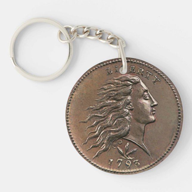 Liberty 1793 U.S. Penny ultra-durable acrylic Key Ring (Front)