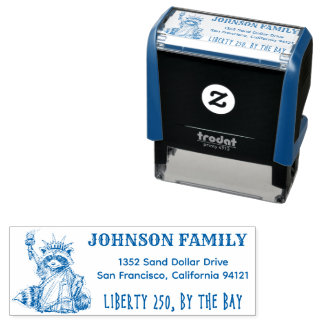 Liberty 250 By the Bay Trodat 4913 Return Address Self-inking Stamp