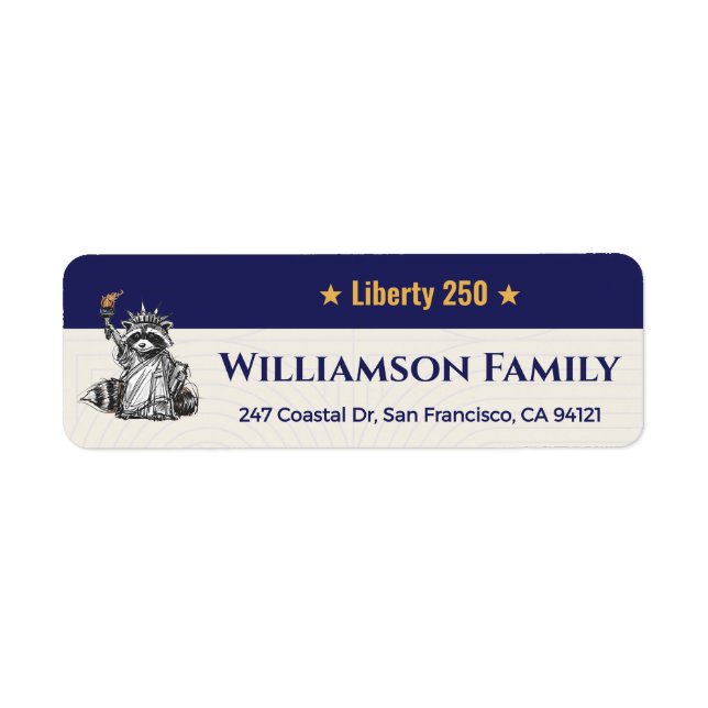 Liberty 250 Raccoon Patriotic Family Return (Front)