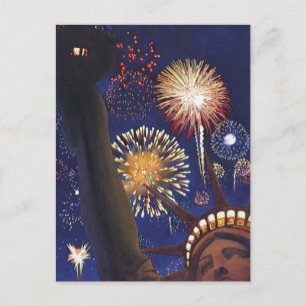 "Liberty 2K" Statue of Liberty Watercolor Postcard