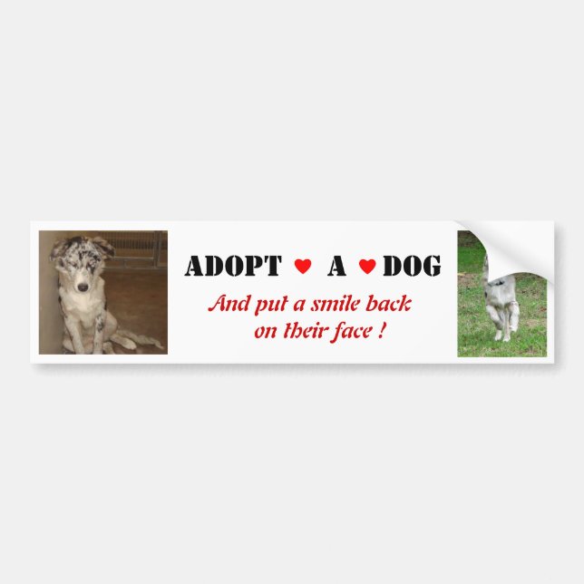 Liberty Adopt a dog Bumper Sticker (Front)