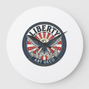 Liberty Adventure Patriotic Patriotic Pulp Book Co Large Clock