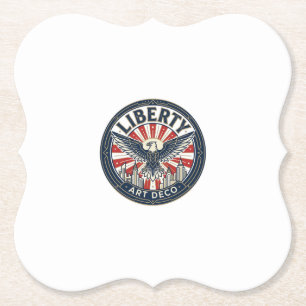 Liberty Adventure Patriotic Patriotic Pulp Book Co Paper Coaster