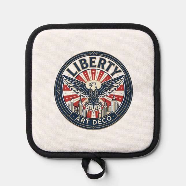 Liberty Adventure Patriotic Patriotic Pulp Book Co Pot Holder (Front)