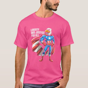 Liberty And Justice For All American Patriotic Eag T-Shirt