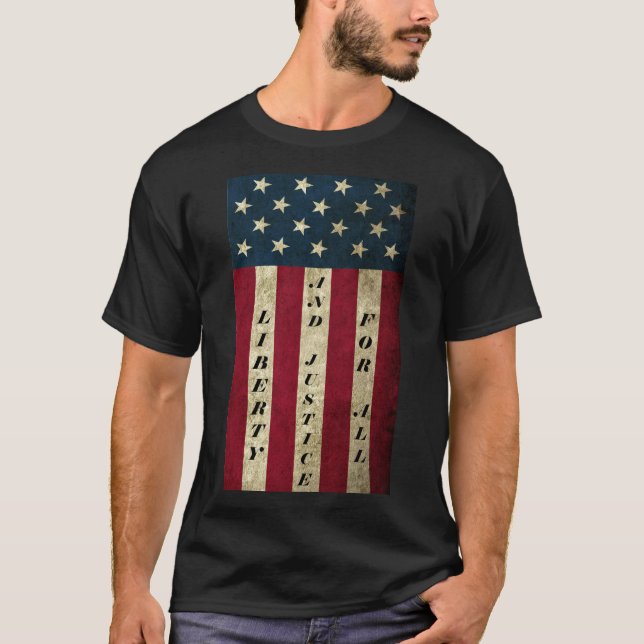 Liberty And Justice For All Men's Teeshirt T-Shirt (Front)