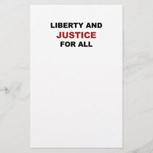 Liberty and JUSTICE for All Stationery