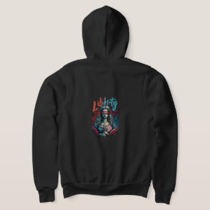 "Liberty and Justice" Full-Zip Hoodie. T-Shirt Hoodie