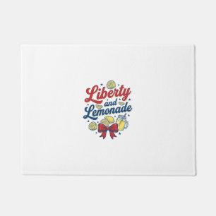 Liberty and Lemonade Patriotic Lemon Vector Shirt_ Doormat