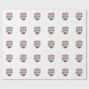 Liberty and Lemonade Patriotic Lemon Vector Shirt_ Wrapping Paper