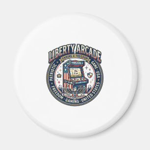 Liberty Arcade Patriotic Patriotic Arcade Gamer US Magnet