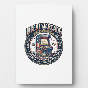 Liberty Arcade Patriotic Patriotic Arcade Gamer US Plaque