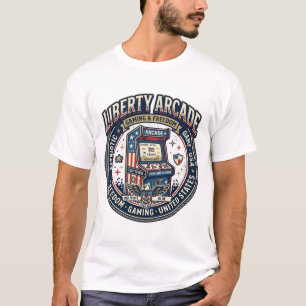 Liberty Arcade Patriotic Patriotic Arcade Gamer US T-Shirt