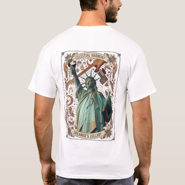 Liberty | Artistic Statue & Dreamer’s Lullaby Grap T-Shirt (Back)