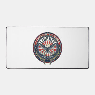 Liberty Aviator Patriotic Patriotic Aviation Vinta Desk Mat