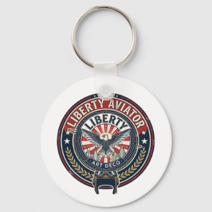 Liberty Aviator Patriotic Patriotic Aviation Vinta Key Ring