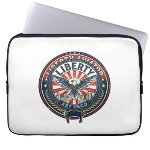 Liberty Aviator Patriotic Patriotic Aviation Vinta Laptop Sleeve