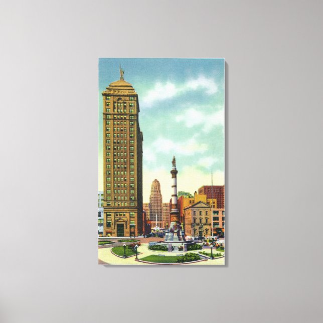 Liberty Bank Bldg, City Hall Canvas Print (Front)