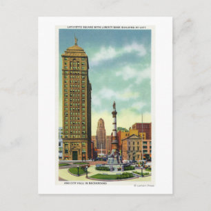 Liberty Bank Bldg, City Hall Postcard