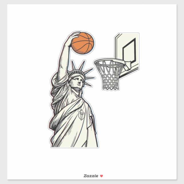 Liberty Basketball Dunk Vintage Engraving Design_1 (Sheet)